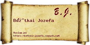 Bátkai Jozefa névjegykártya